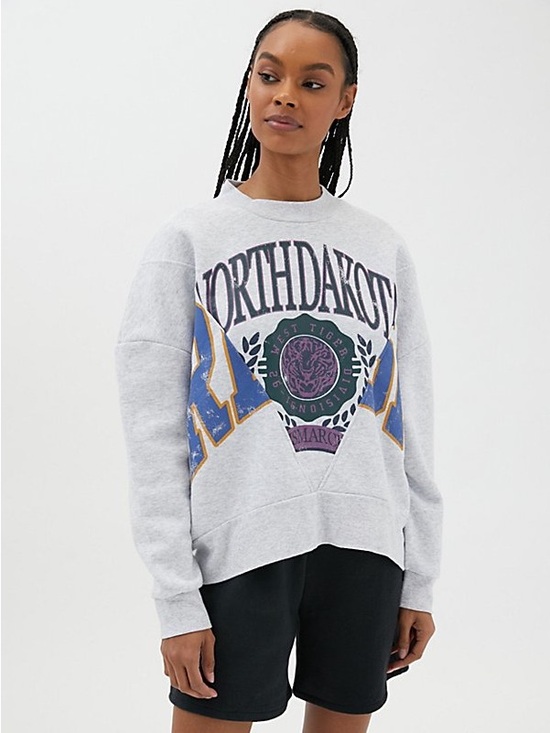 Urban Outfitters Tops - Urban Outfitters | BDG North Dakota Split Logo Crewneck Oversized Sweatshirt